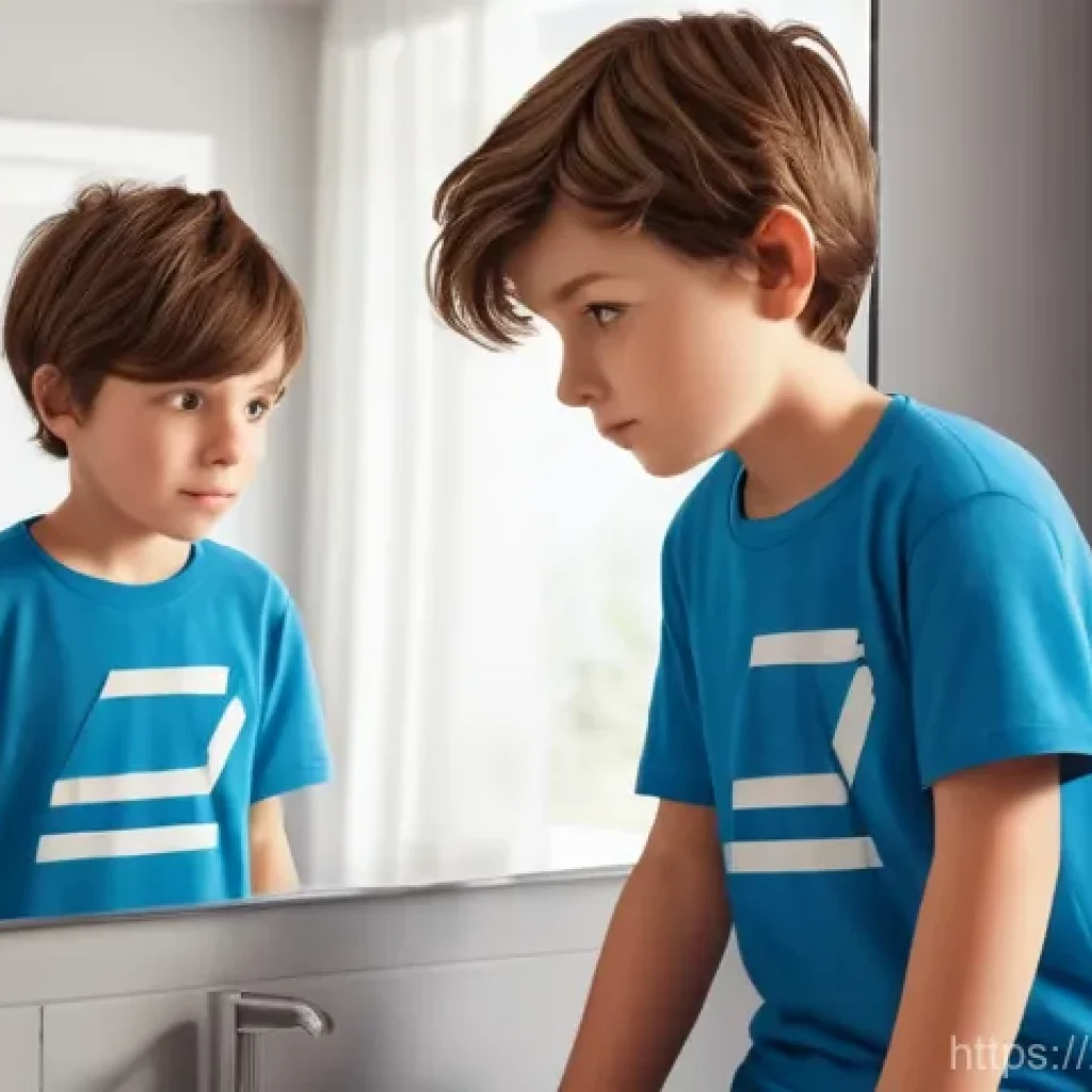 빅풋 주니어 The Son of Bigfoot 빅풋 주니어와 가족의 중요성 - **Prompt 1: Adam's Peculiar Reflection** An animated illustration of a young boy named Adam, aro...