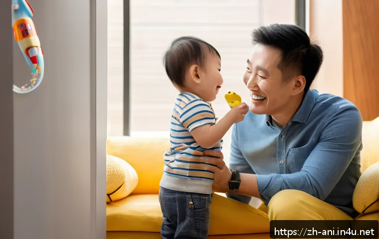 보스 베이비 The Boss Baby 보스 베이비와 가족 코미디 - A heartwarming family scene inside a modern Chinese home featuring a young toddler wearing a colorfu...